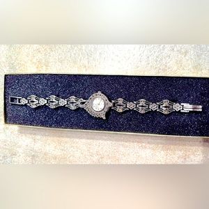 Swan shaped Marcasite watch pre owned.